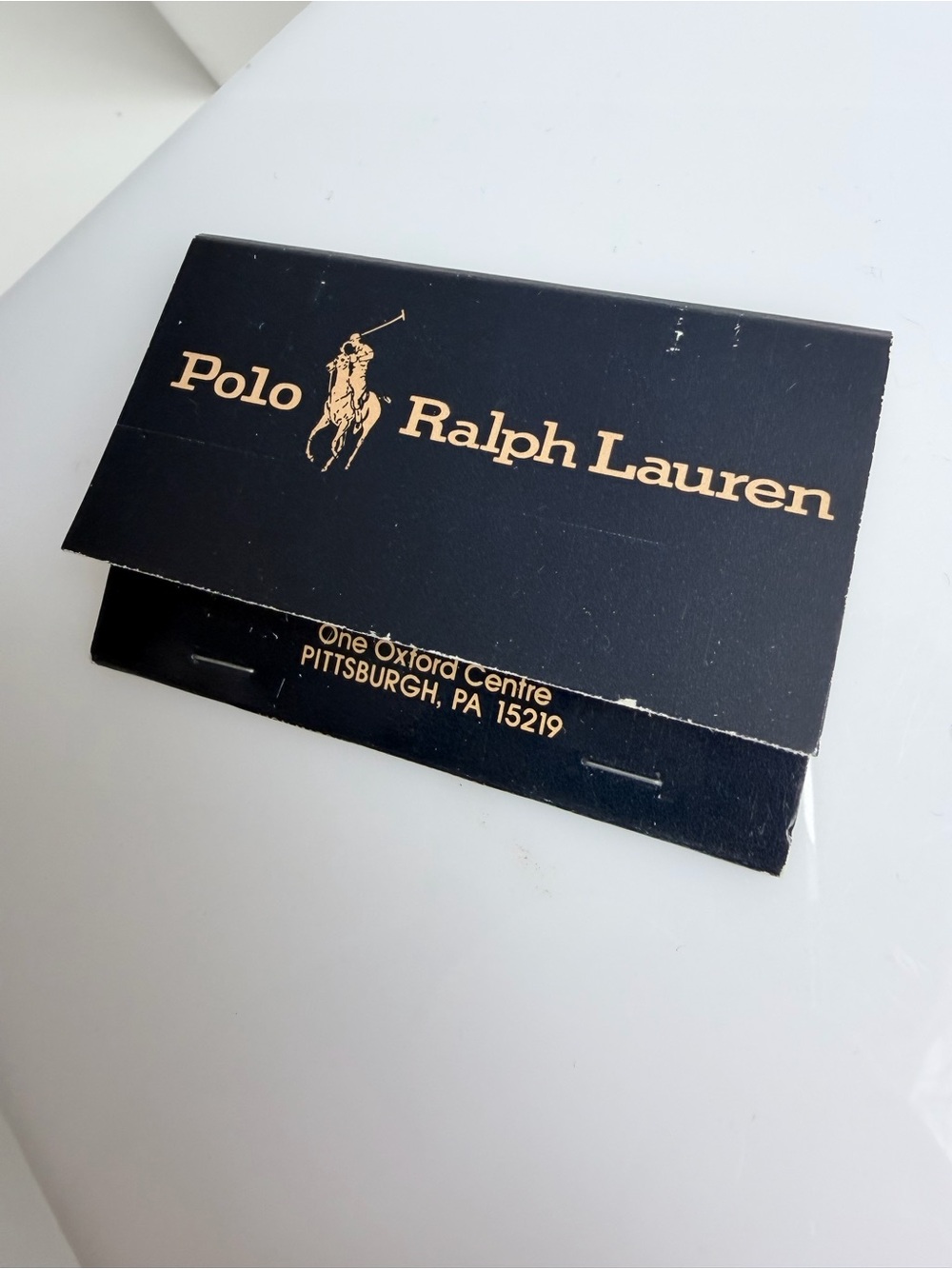 Vintage Polo Ralph Lauren Store Matchbook Pittsburgh Location Rare